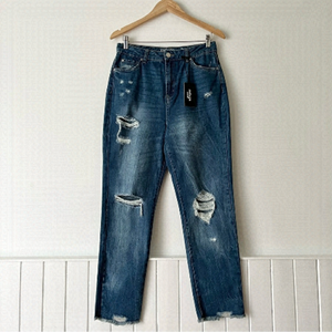 Refuge Mom Super High Rise Distressed Jeans Size 7